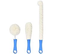 PERFETSELL Set di 3 spazzole per la pulizia delle bottiglie, set di 3 spazzole per la pulizia del decanter del vino
