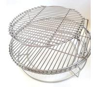 Perfetta vestibilità per Big Green Egg - Set di 5 pezzi di ricambio per grandi Eggspander, con griglia multifunzione, cestino conveggtor, in acciaio inox, sistema di cottura avanzato