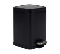 PERFETTO - 28161 - Bidone Pico - con pedale e vaschetta - 6 L - nero satinato - Perfetto - 103034 - Conf. da 1 Pz. - 28161