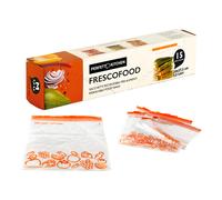 PERFETTO - 29162 - Buste per alimenti FrescoFood - medium - 24 x 27,5 cm - PE - Perfetto - conf. 15 pezzi - 99349 - Conf. da 1 Pz. - 29162