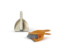 Perfetto accessori pulizia spazzola e paletta grigio e arancione