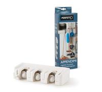 PERFETTO - 0545A - Appendi scope-attrezzi - 9,2x2,7x6,6 cm - 3 posti - Perfetto - 74110 - Conf. da 1 Pz. - 0545A