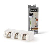 PERFETTO - 0545A - Appendi scope-attrezzi - 9,2x2,7x6,6 cm - 3 posti - Perfetto - 74110 - Conf. da 1 Pz. - 0545A