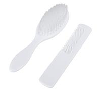Perfetto baby shower e regalo di registrazione (pennello per capelli e pettini), 2 spazzole per capelli bianche e pettine per la registrazione del bambino