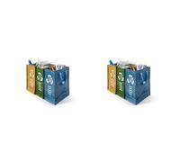 Perfetto Contenitore 3 Scomparti Ricicla Bag, 22 + 26 + 20 x 35 x 49 cm (Confezione da 2)