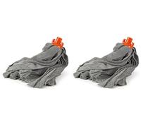 Perfetto Factory Perfetto Testina in Microfibra, Tessuto, Grigio, 10 x 10 x 33 cm (Confezione da 2)