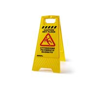 Perfetto Factory Wet Floor Cartello Pavimento Bagnato, Plastica, Giallo, Giallo