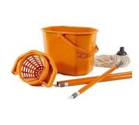 Kit per pavimenti Secchiostrizza - secchio con strizzatore 12 L + mop 240 gr + m