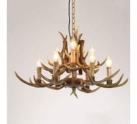 & Perfetto ** - Lampade retrò Luci da Ristorante Lampadari con Corna nordiche mediterranee Caffetteria Creativa Negozio di Abbigliamento personalità Lampadario a Due Livelli, 6+3 luci