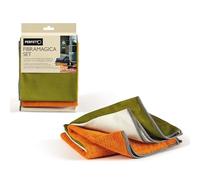 Perfetto Microset Set 3 Pezzi Panni Microfibra, Tessuto, Zucca/Grigio/Petrolio, 40 x 35 x 0,5 cm