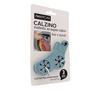 Perfetto Molletta Accoppia Calzini, 3 Pezzi, Polipropilene (PP), Legno, Blu