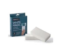 Perfetto Whitemagic Confezione 2 Spugne Cancella Macchie, Melamina, Bianco, 12x2.5x6 cm