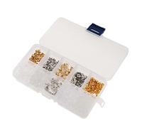 perfk 1 Kit di Cuscinetti per Orecchini in Gomma Siliconica, Plastica E Metallo, Fermagli per Orecchini di O Ganci per Orecchini, Oro e Argento 550pcs