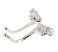 perfk 1 Paio di Leve Manubrio con Impugnature, in Acciaio Inox, Accessorio, Argento
