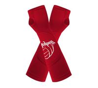 perfk 1 Paio di Manicotti Protettivi Da Pallavolo con Imbottitura E Foro per Una Vestibilità Ergonomica, Flessibili per, Adatti All'allen, Rosso, S.M