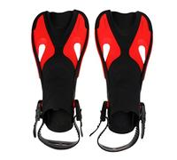 perfk 1 Paio di Regolabili con Tallone Aperto per Immersioni Subacquee, Ideali per Snorkeling E Allenamento al Nuoto, Rosso