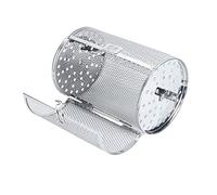 perfk 10 Pollici Cestello per Barbecue, Cestello per Griglia in Acciaio Inossidabile, Accessori per Barbecue Esterno per Arrosti Bakeware BBQ Bollitore Ad Aria Calda Cesto