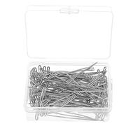perfk 100 Pezzi di Spilli a T in Metallo per Progetti di Bloccaggio, Maglia, Modellismo Artigianale, Fissaggio di Parrucche E Utilizzo su Acciaio, Adatti PE, 50 mm