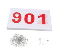 perfk 100 Pezzi di Targhette Numeriche per Atleti, in Poliestere Pongee, con Spille Riutilizzabili. Comode da Usare per Adulti, 901-1000