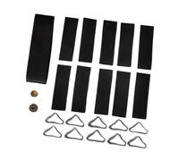 perfk 10x Kit di Riparazione per Fibbie per, Accessori per Il Fissaggio del Letto Elastico Nero, Anelli triangolari, per