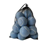 perfk 12 Palline da Tennis in Gomma Professionale per Esercizi e Gioco con Borsa a Rete per Giochi e intrattenimento al Chiuso per Cani, Blu