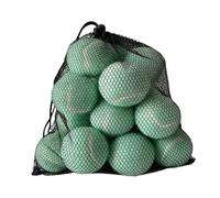perfk 12 Palline da Tennis in Gomma Professionale per Esercizi e Gioco con Borsa a Rete per Giochi e intrattenimento al Chiuso per Cani, Verde