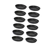 perfk 12 Pezzi sottovasi per Piante, vassoi per vasi, Base per vasi, drenaggio dell'Acqua, Eleganti, Piatti Pesanti e robusti, sottovaso per fioriera a, Nero, S