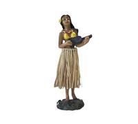 perfk 16 Cm Hula Doll, Bambola Hawaiana da Cruscotto con Chitarra 6,29" Statuetta Decorativa per Cruscotto Decorazioni per Tavolo di Casa/Ufficio, Libreri, Bar sulla Spiaggia, Stile A