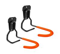 perfk 2 Ganci da Garage per Appendere Bici, Ganci per Travi, portaoggetti Portatili e Leggeri in Ferro per cestini da Ufficio e per la casa, Orangina