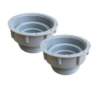 perfk 2 Pezzi Connettore di prolunga per Scarico lavello Giunto di Raccordo in PP Adattatore per Tubo di riduzione per lavello, da 56 Mm a 46 Mm