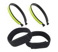 perfk 2 pezzi di clip per pantaloni da ciclismo, clip elastiche per polsini delle gambe dei pantaloni, per biciclette, per pesca, attività ricreative, Verde