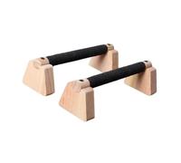 perfk 2 Pezzi Push Up Bar Parallette in Legno Pushup maneggi Respirazione Anti -Slip Portatile Push Up Porta per Allenamento di Ginnastica, 25 Cm
