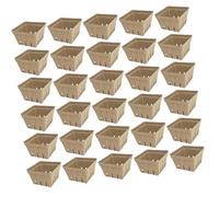 perfk 30 pezzi Cestini per bacche Contenitori per bacche Vassoio per frutta Cartapesta Mini cestini per la conservazione della frutta e della per il, Marrone