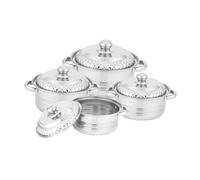 perfk 4 pezzi di pentole, pentole per, utensili da cucina versatili, professionali, con coperchio, pentola per, casseruola per sughi, latte, Style a