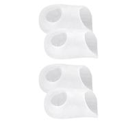 perfk 4 protezioni per dita dei piedi, manicotti di protezione, copri dita, cuscinetti per alluce, per corsa, vesciche, unghie dei piedi, Chiaro