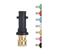perfk 8 Pezzi Adattatore per Idropulitrice Connettore Spray Ugello Rilascio Rapido 1/4 Pollici Kit Ottone Resistente Adatto per Pulizia Esterni Attrezzatura