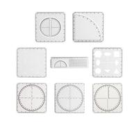 perfk 8x Righello geometrico Funzioni matematiche Strumento Righello a due assi Stencil da disegno Modelli di misurazione per pittura Ingegneria Edilizia