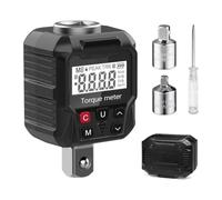 perfk Adattatore per Misuratore di Coppia Digitale, Strumento di Tracciamento Della Coppia, Display, Adattatori Da 1/4" E 3/8" per Auto, E
