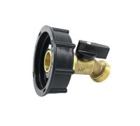 perfk Adattatore Rubinetto Ottone Adattatore Ibc con Valvola Leva Manovrabile Controllo Manuale Del Flusso Uscita Angolata con, 2 Pollici Filettatura Grossa A Rubinetto Da 3/4 Standard Americano