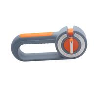 perfk Affilacoltelli manuale, affilacoltelli ergonomico, multiuso, utensili da cucina, strumento per affilare i coltelli per chef, interni ed esterni, Arancione E Grigio