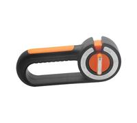 perfk Affilacoltelli manuale, affilacoltelli ergonomico, multiuso, utensili da cucina, strumento per affilare i coltelli per chef, interni ed esterni, Arancione E Nero
