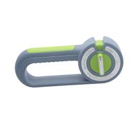 perfk Affilacoltelli manuale, affilacoltelli ergonomico, multiuso, utensili da cucina, strumento per affilare i coltelli per chef, interni ed esterni, Verde E Grigio