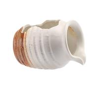 perfk Barattolo di Fontana d'Acqua Desktop per Argilla Vaso Decorativo in Ceramica a Cascata distributore di Acqua Barattolo per Decorazione del Soggiorno, Bianco