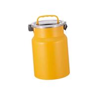 perfk Barattolo di stoccaggio sigillato per cereali, facile da pulire, riutilizzabile, barattolo ermetico, contenitore per per cereali, frutta, Giallo