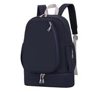 perfk Borsa da tennis con tasca laterale, zaino per laptop, zaino da giorno in tessuto Oxford, grande capacità, borsone da palestra con scomparto per, Blu