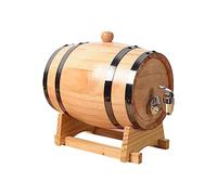Perfk Botte di Vino e Whisky in Quercia - 1L/1.5L/3L Grande Capacità Con Rubinetto e Supporto - 3L