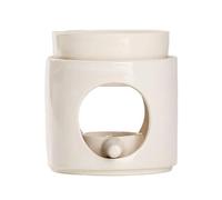 perfk Bruciatore di oli essenziali, portacandele tealight multiuso, scalda-fragranze, diffusore di oli profumati per scrivania, regalo di nozze, Beige