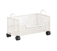 perfk Carrello Portadocumenti con Ruote, Organizer per Documenti da Ufficio, Contenitore portaoggetti Mobile sotto la scrivania, Carrello portaoggetti per, Bianco