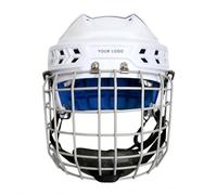 perfk Casco Protettivo con Gabbia Frontale Imbottitura Interna Cinturino Regolabile E Ventilazione Superiore per Allenamento Competizioni Campo da Hockey, L 57.5 60.5cm