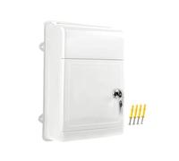 perfk Cassetta postale per montaggio a parete, cassetta per suggerimenti, cassetta postale con chiusura facile da usare e resistente all'usura per edifici, Bianco